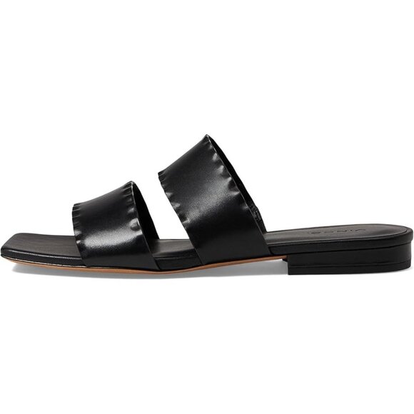 VINCE Zofi Mafalda Slide Sandal Shoe Leather 8.5 Black - Picture 2 of 15
